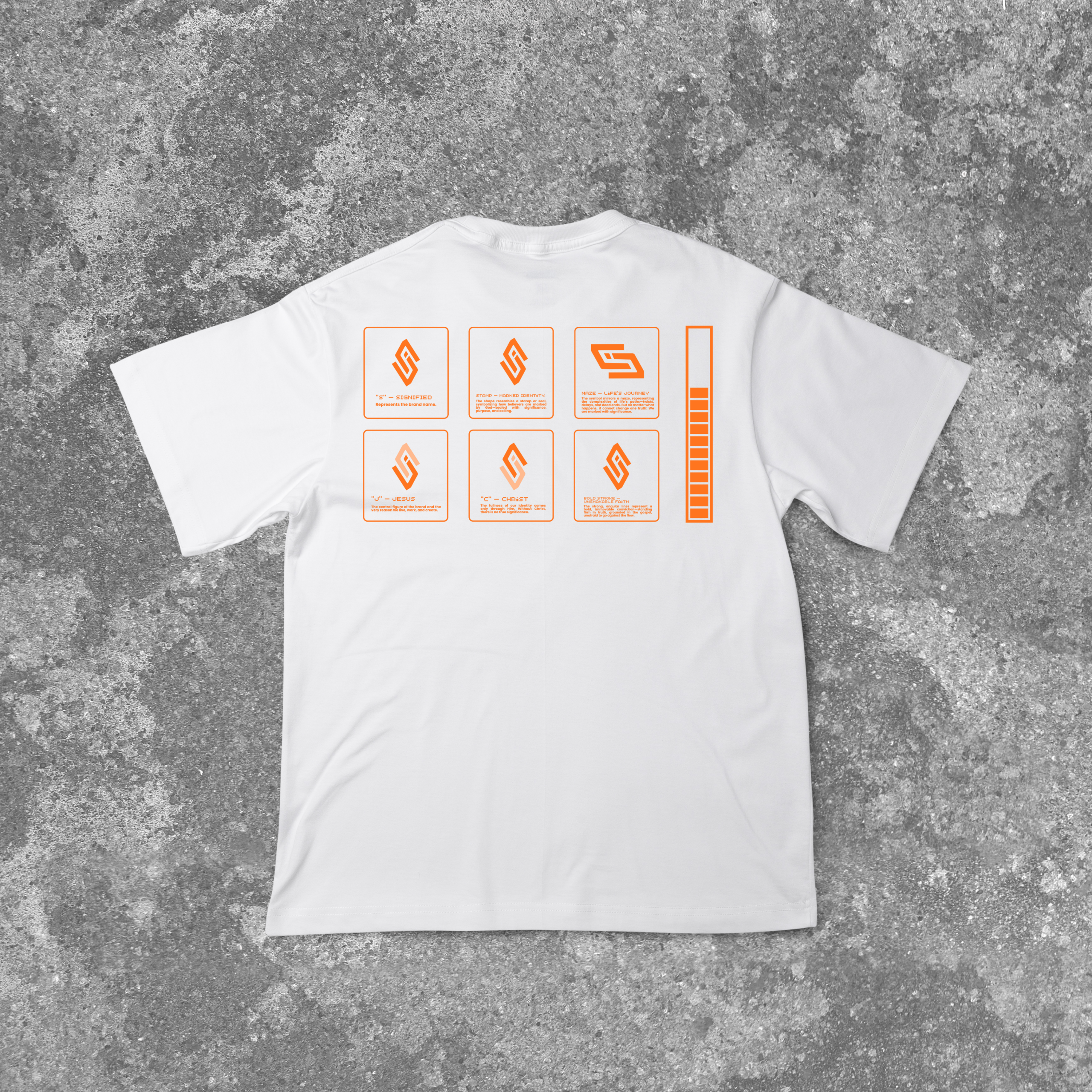 Player 1 — White Orange Print - Image 2