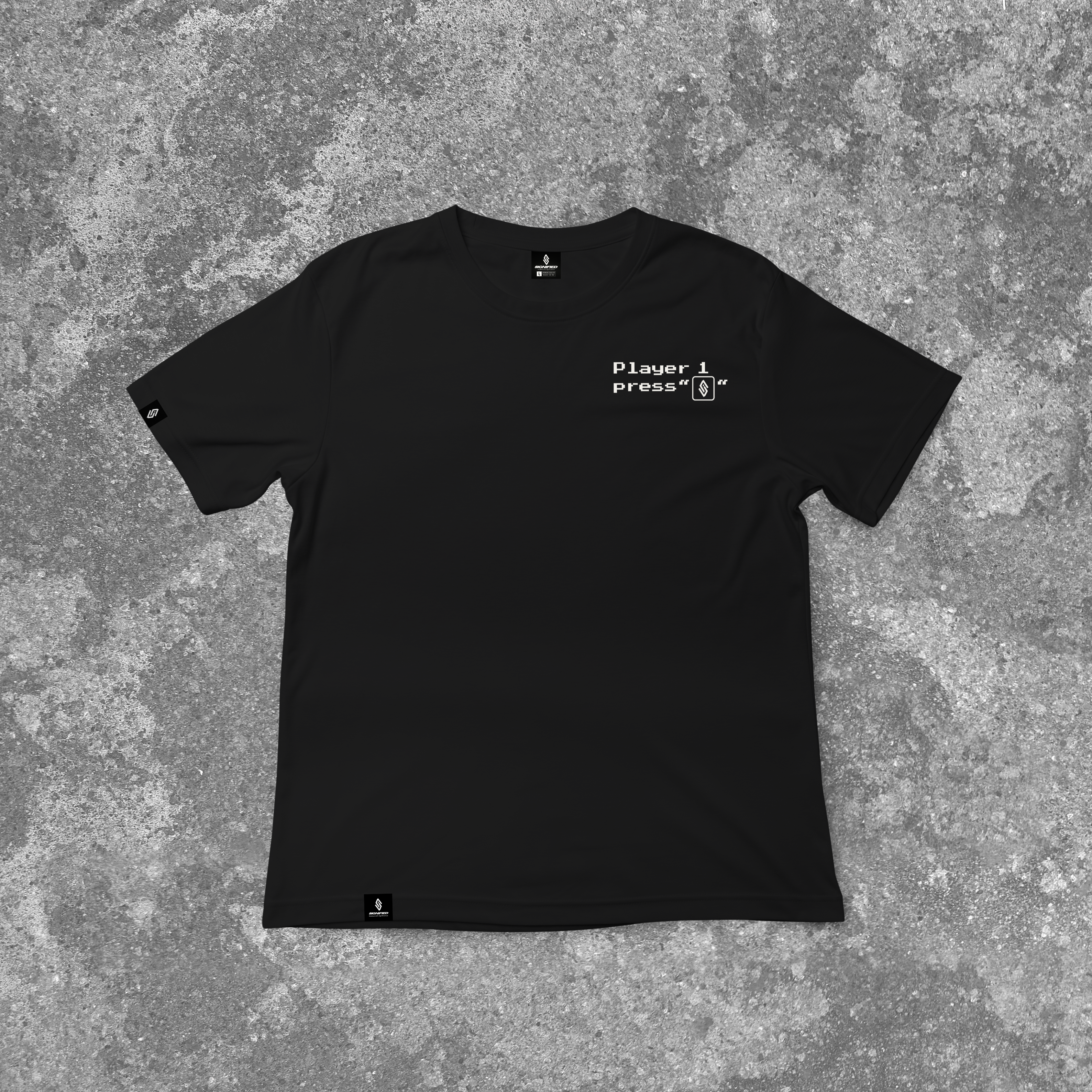 Player 1 — Black White Print